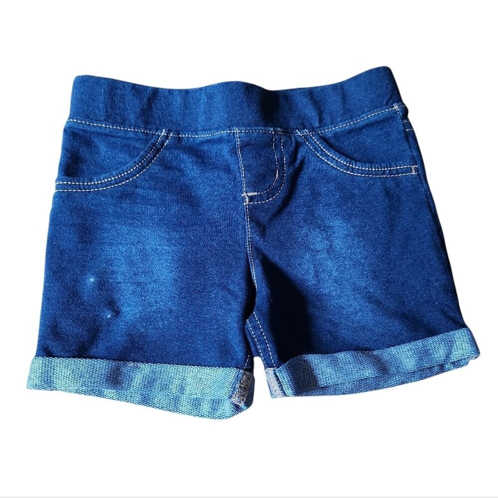 Jumping Beans Rolled Cuff Denim Shorts Size 3T Blue